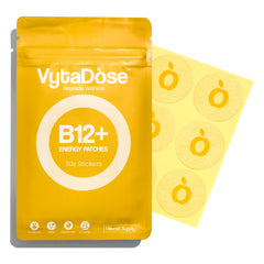 Vytadose packaging showing sugar-free energy patches for mood and focus