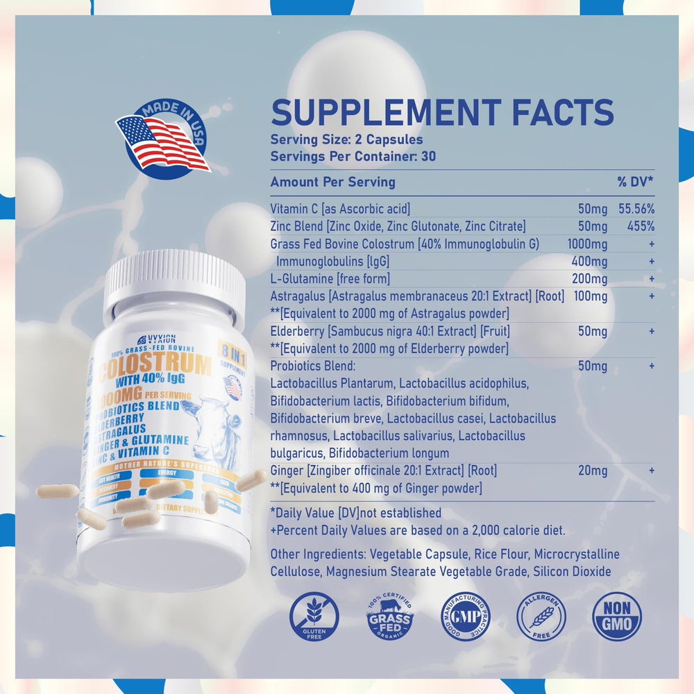 VYXION L-Glutamine pack image foregrounds gut health support for active lifestyles