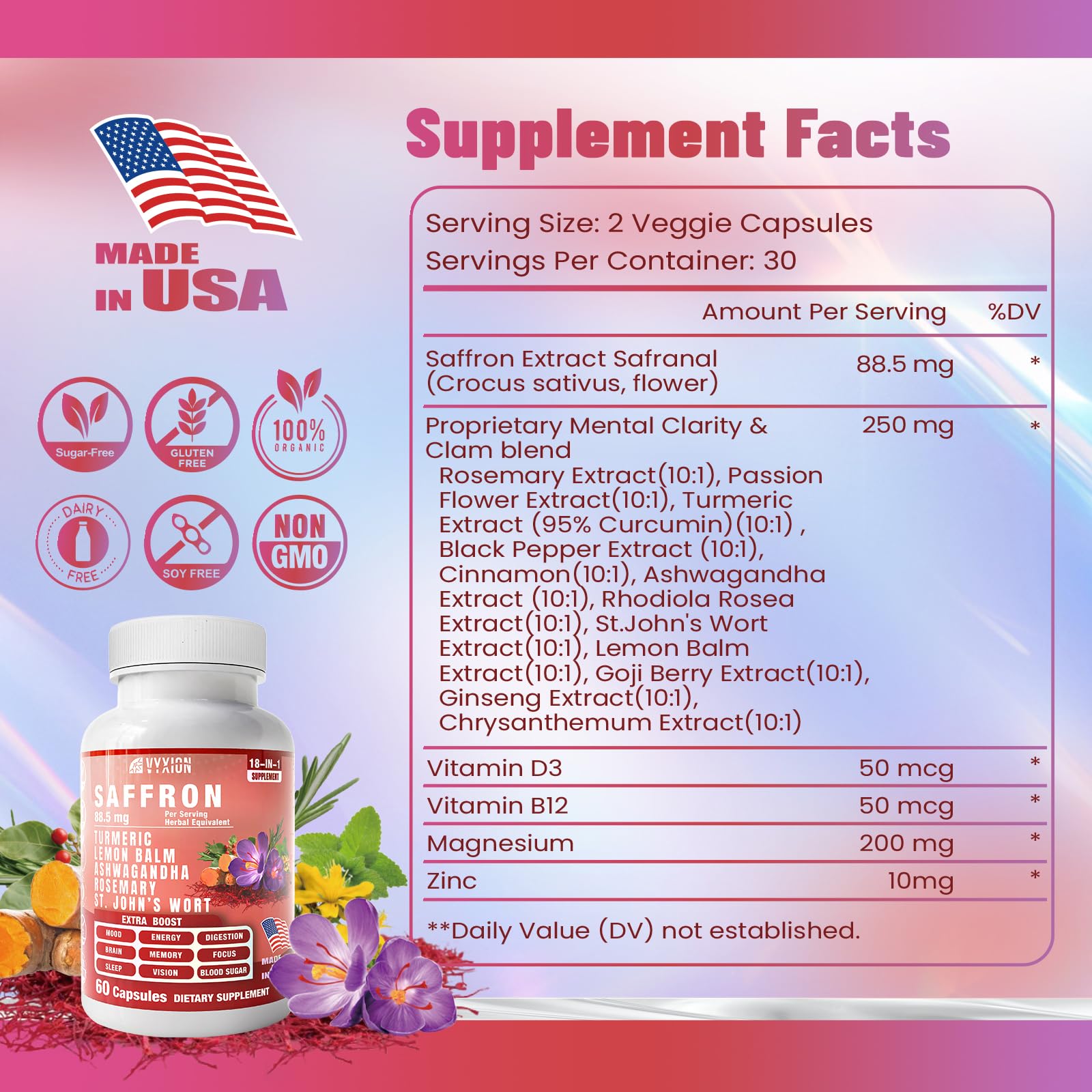 Vyxion saffron daily-use spoon showing easy routine integration
