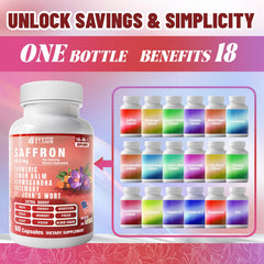 Vyxion saffron extract capsules ready for a focused day