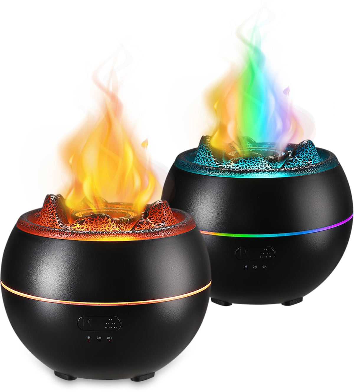 VZZNN 2-pack diffuser flame visuals with 360ml tank for long-lasting aroma