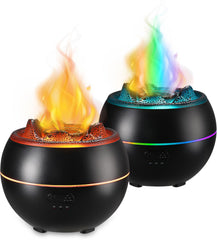 VZZNN 2-pack diffuser flame visuals with 360ml tank for long-lasting aroma