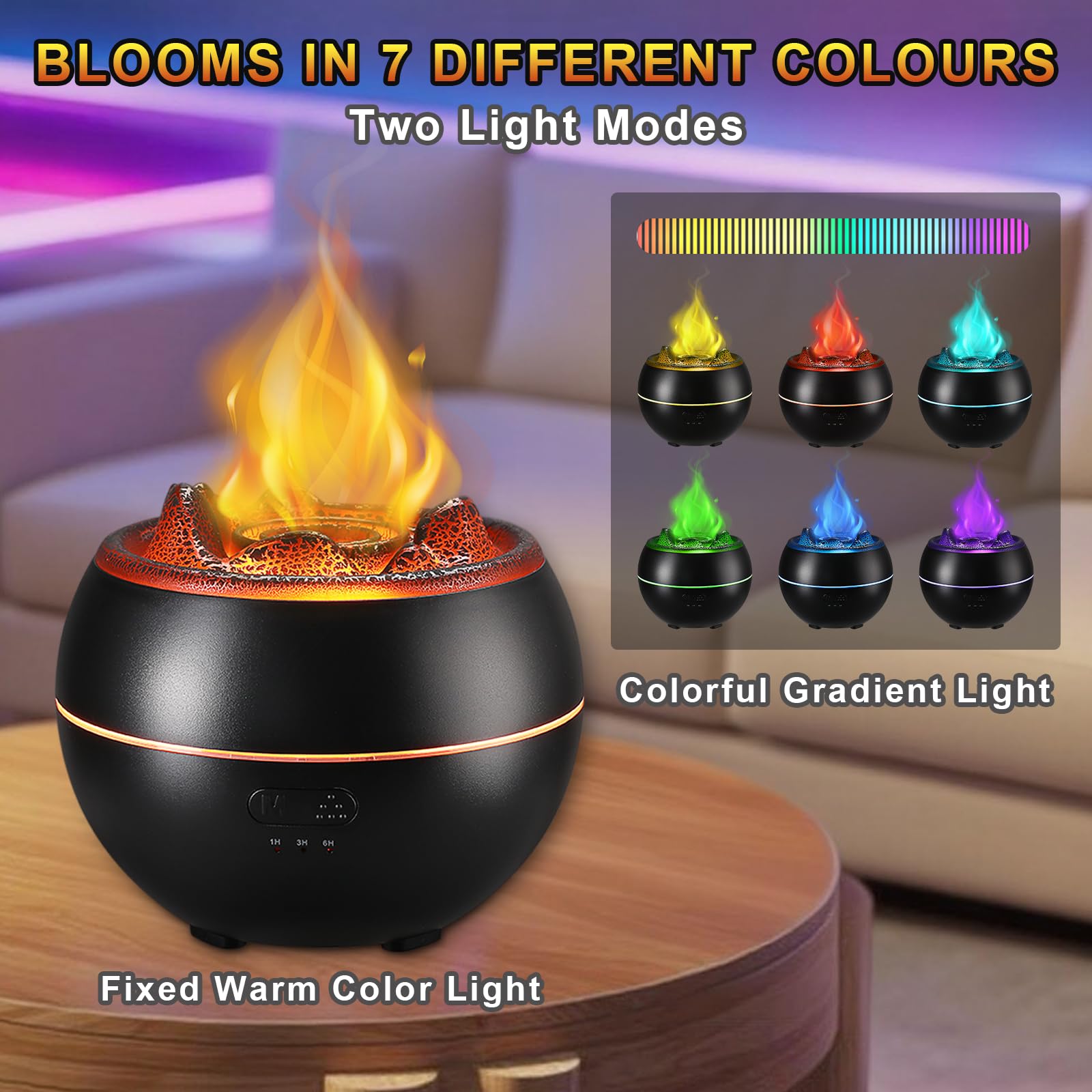 VZZNN ultrasonic mist diffuser delivers calming fragrance for any room