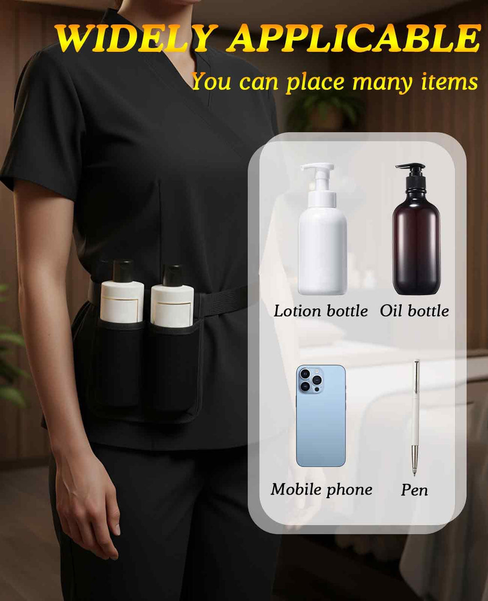 Waaqkid bottle holster with two pockets keeps bottles and keys organized.