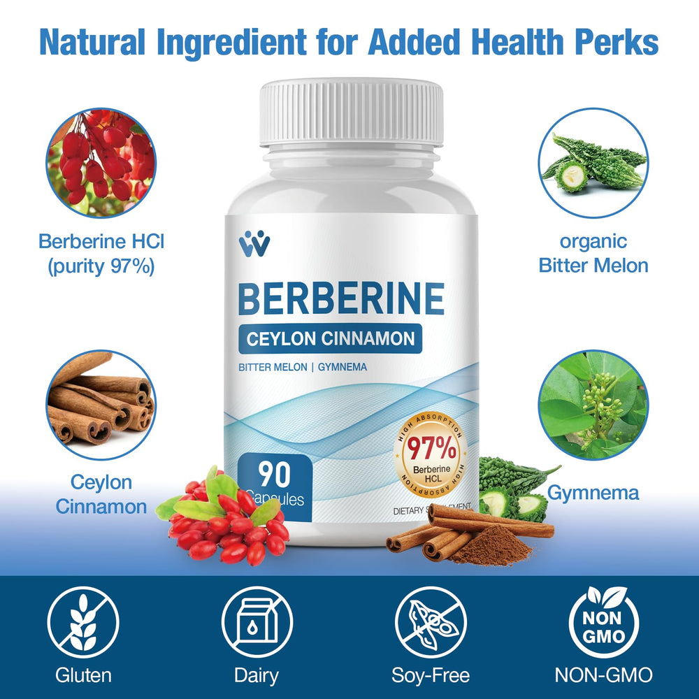 WACHRAY Berberine cinnamon blend label highlights the formula.