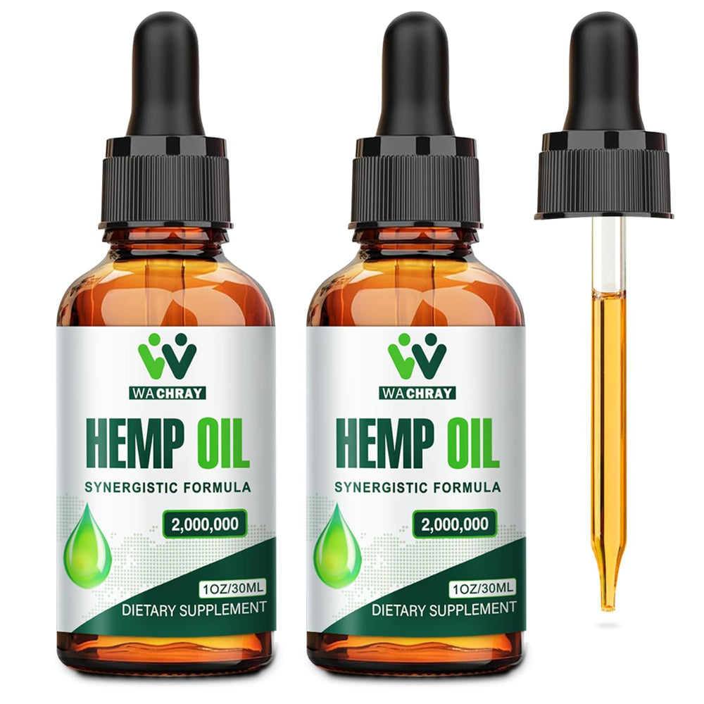 WACHRAY hemp oil drops bottle highlights high potency formula for daily wellness
