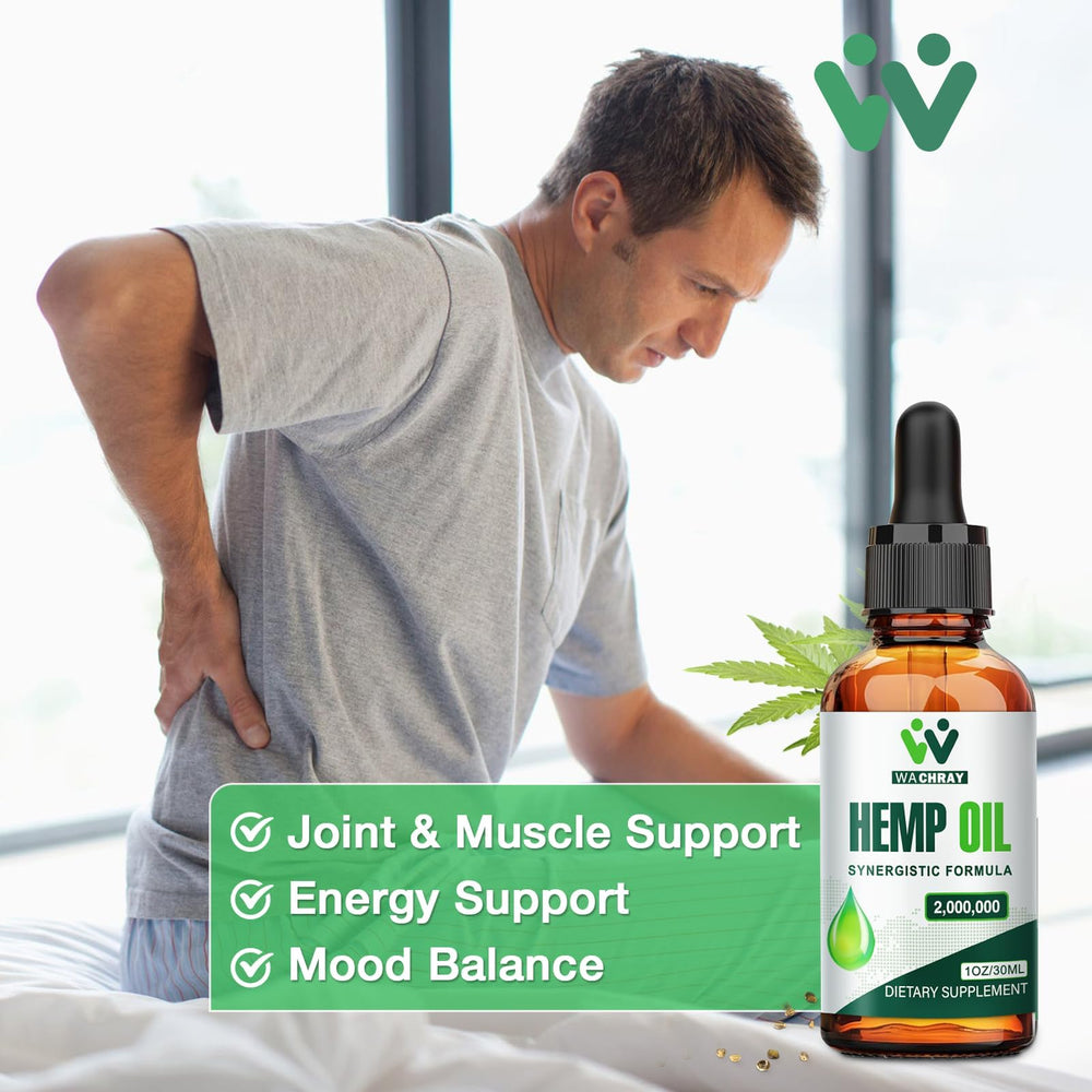 WACHRAY hemp oil drops origin USA image highlights domestic sourcing