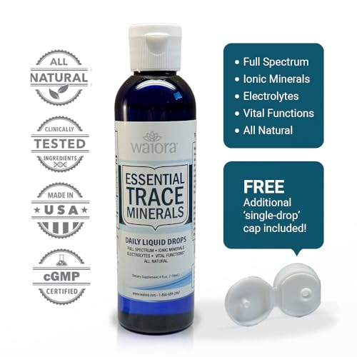 Waiora Essential Trace Minerals being poured into water for electrolyte replenishment.