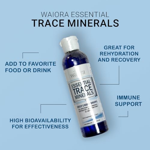 Waiora Essential Trace Minerals dropper-cap close-up for easy dosing.