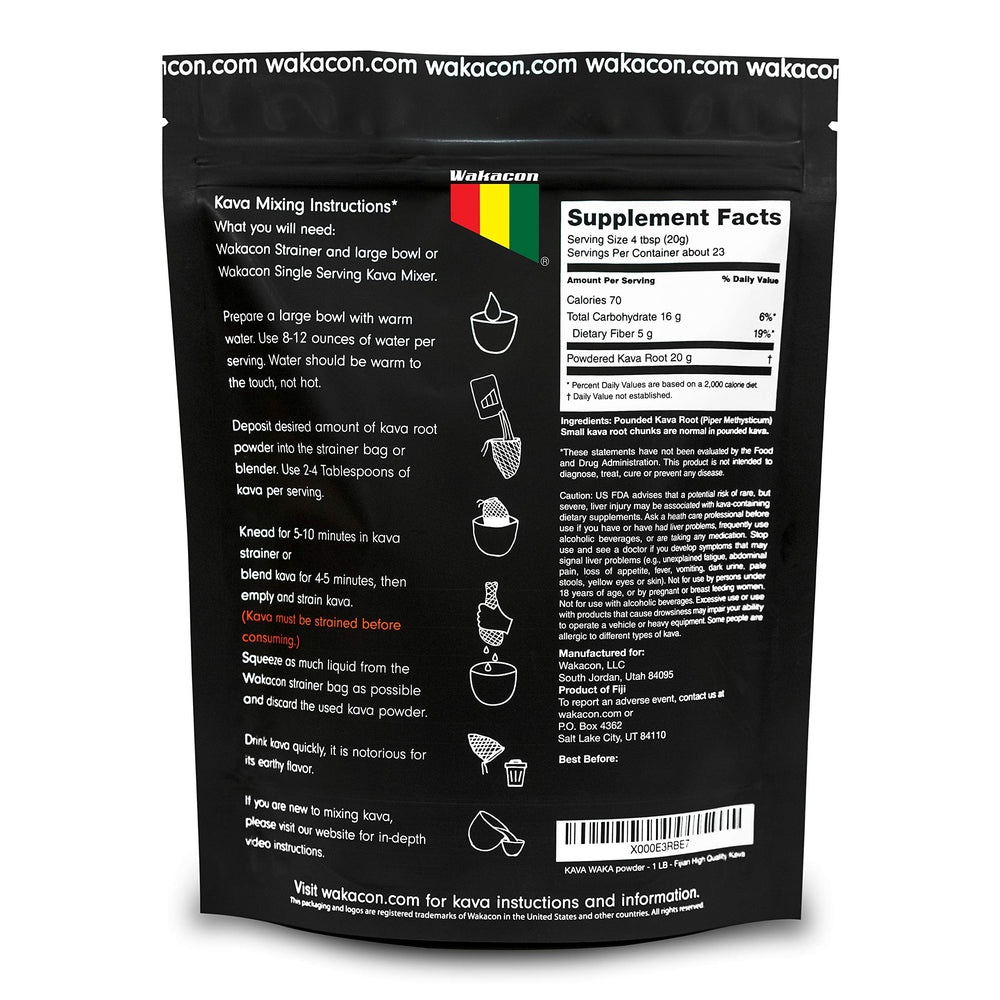 Close up of noble Fiji kava powder with rich earthy aroma