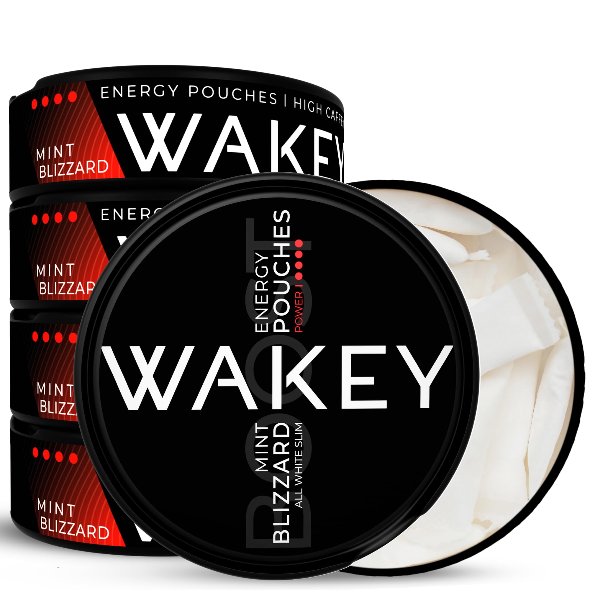 Wakey Blizzard Mint Boost packaging displays sugar-free energy and modern branding.
