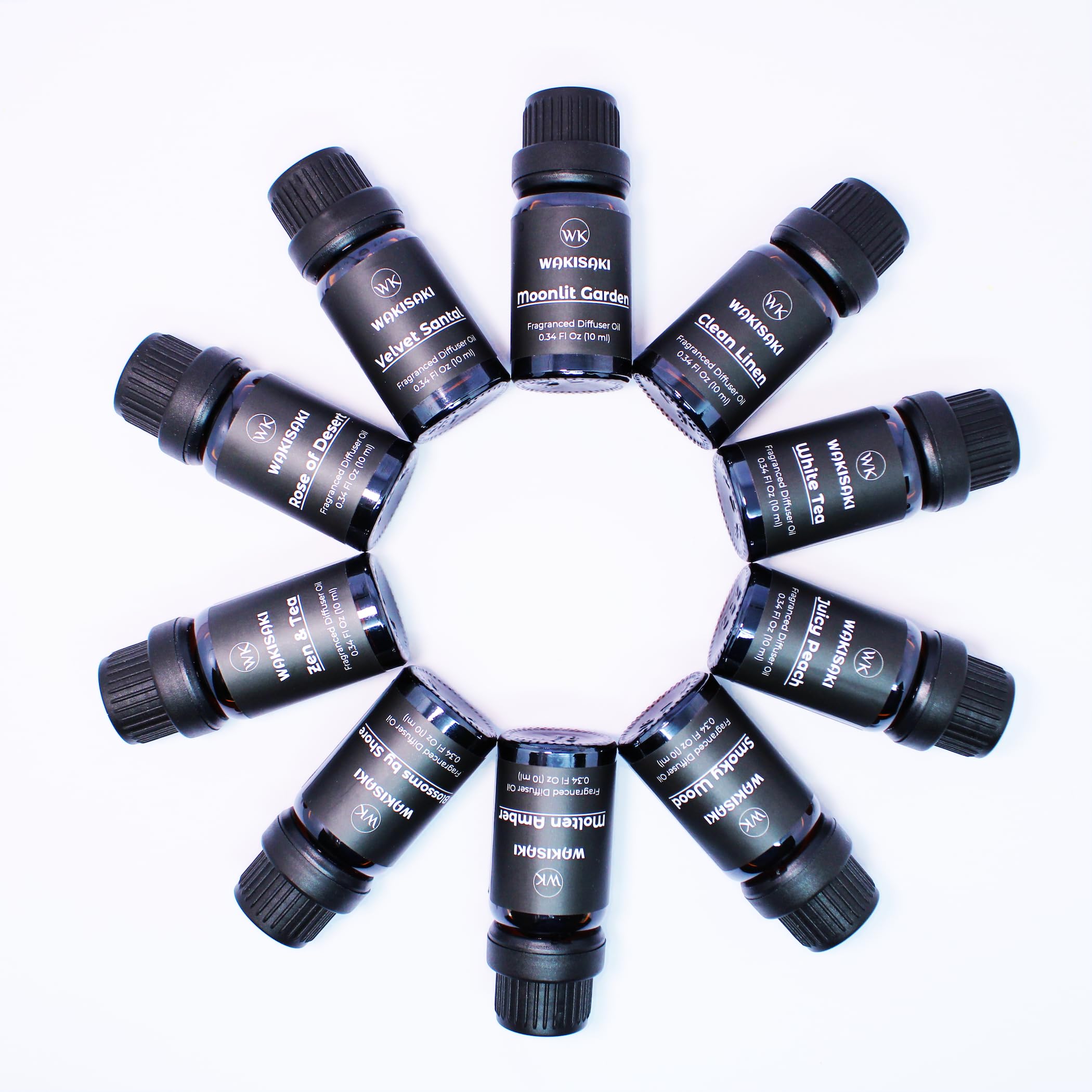 WAKISAKI Smoky Wood fragrance mist nozzle for quick scent refresh.