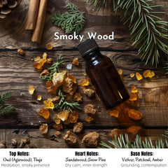 WAKISAKI Smoky Wood reed diffuser refill for effortless home fragrance.