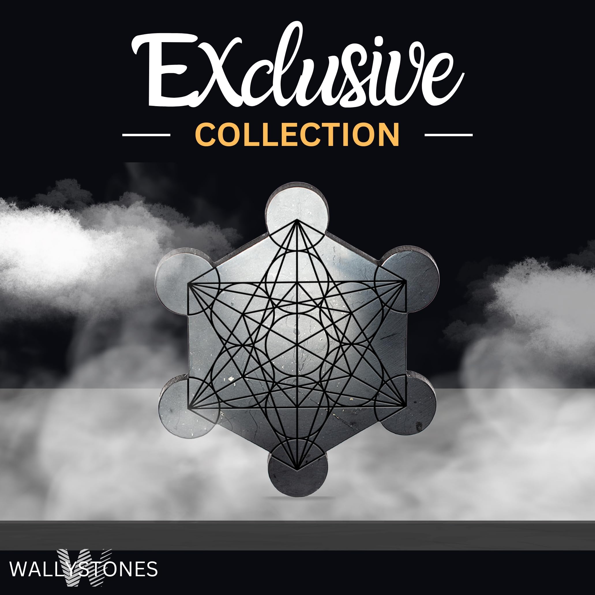 Wallystone Gems Shungite Metatron plate gift box present