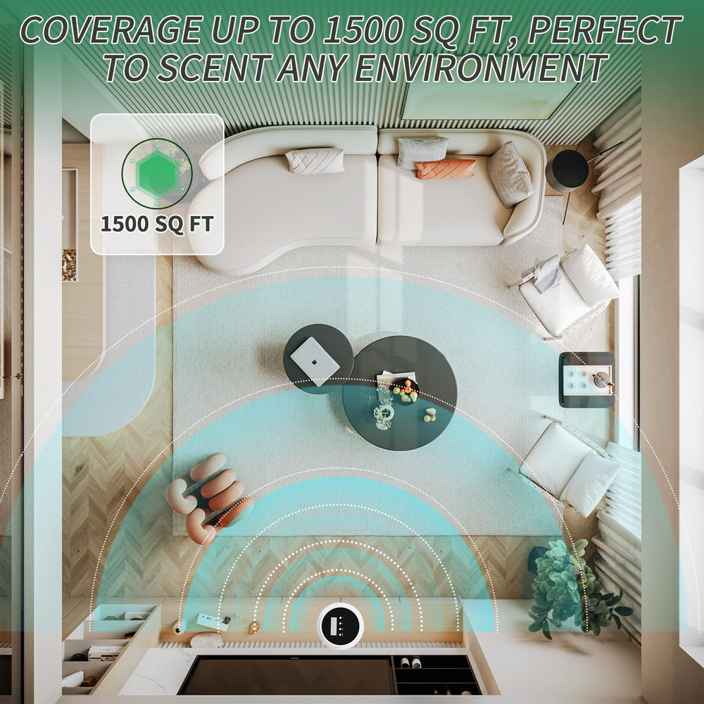 Wankeer Scent Air Machine emits dry aroma mist without water or heat.