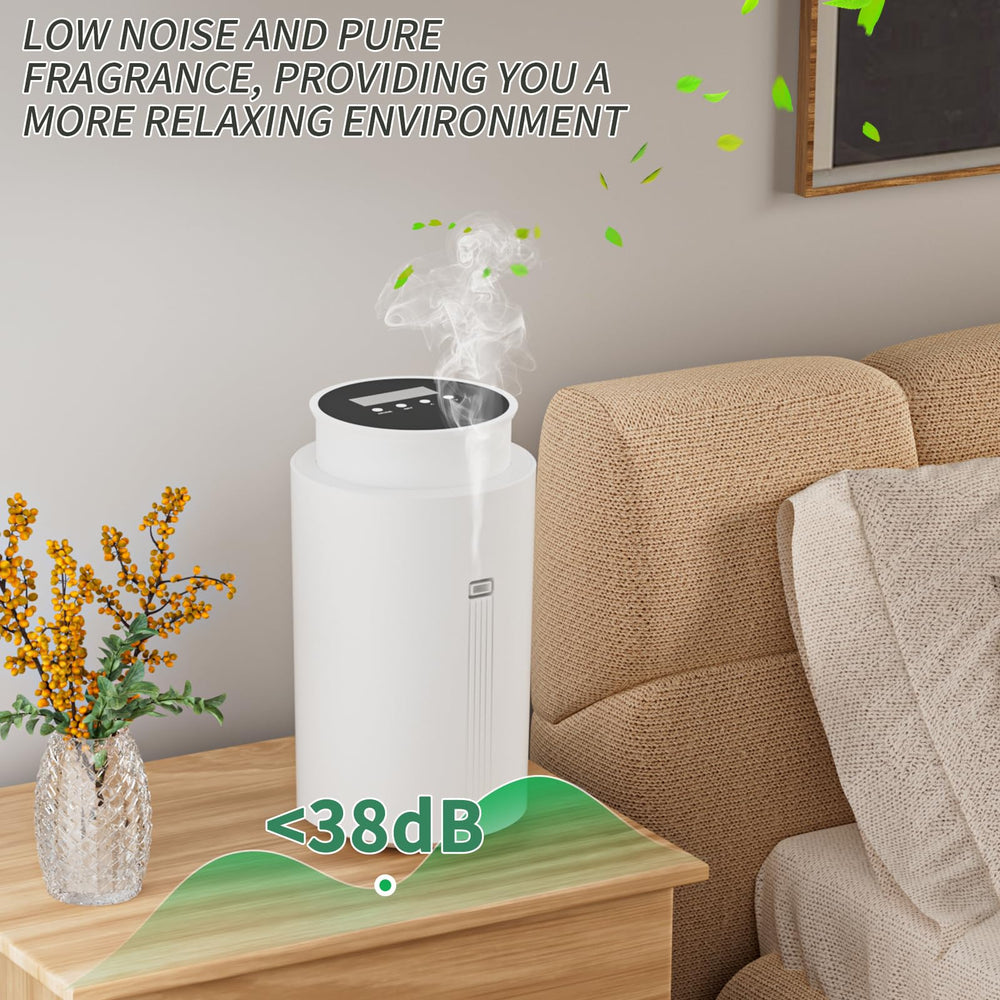 Wankeer Scent Air Machine operates quietly, under 38 dB, suitable for relaxation.