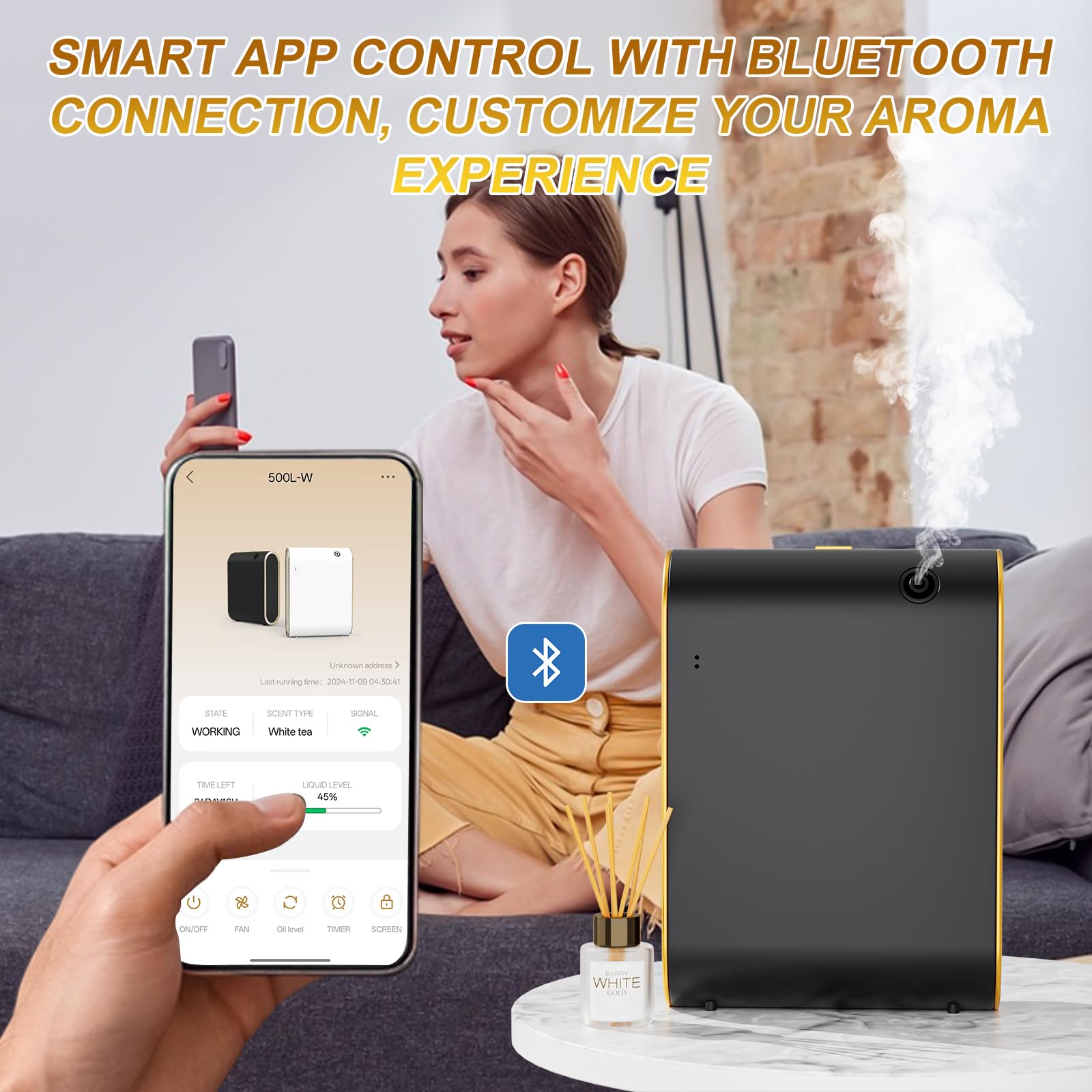 Wankeer Smart Scent Air Machine 1500 sq ft coverage ideal for large rooms