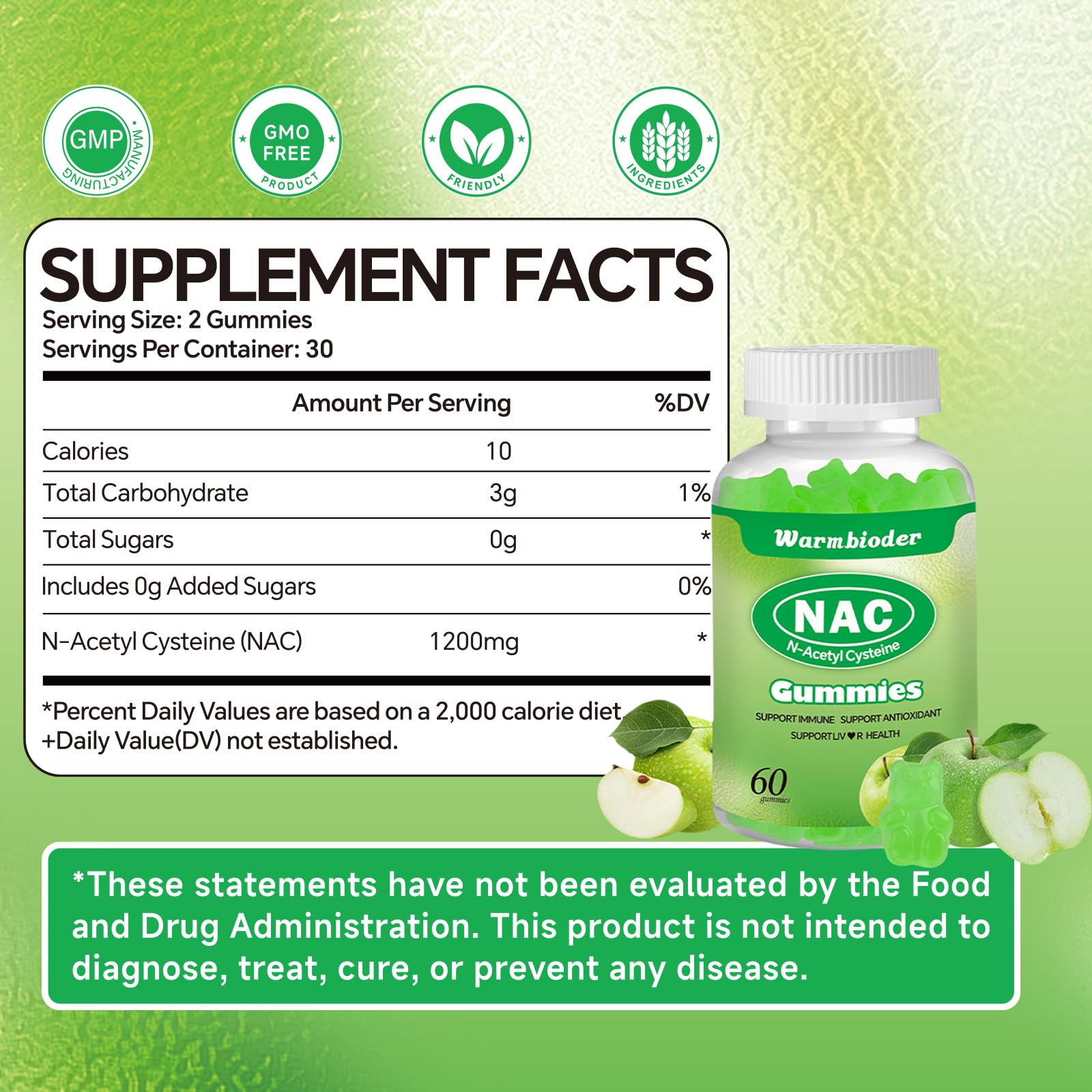 Non-GMO and gluten-free indicators reinforce a clean ingredient approach.