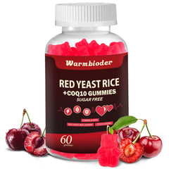Warmbioder red yeast rice gummies jar with CoQ10 for potential heart health support