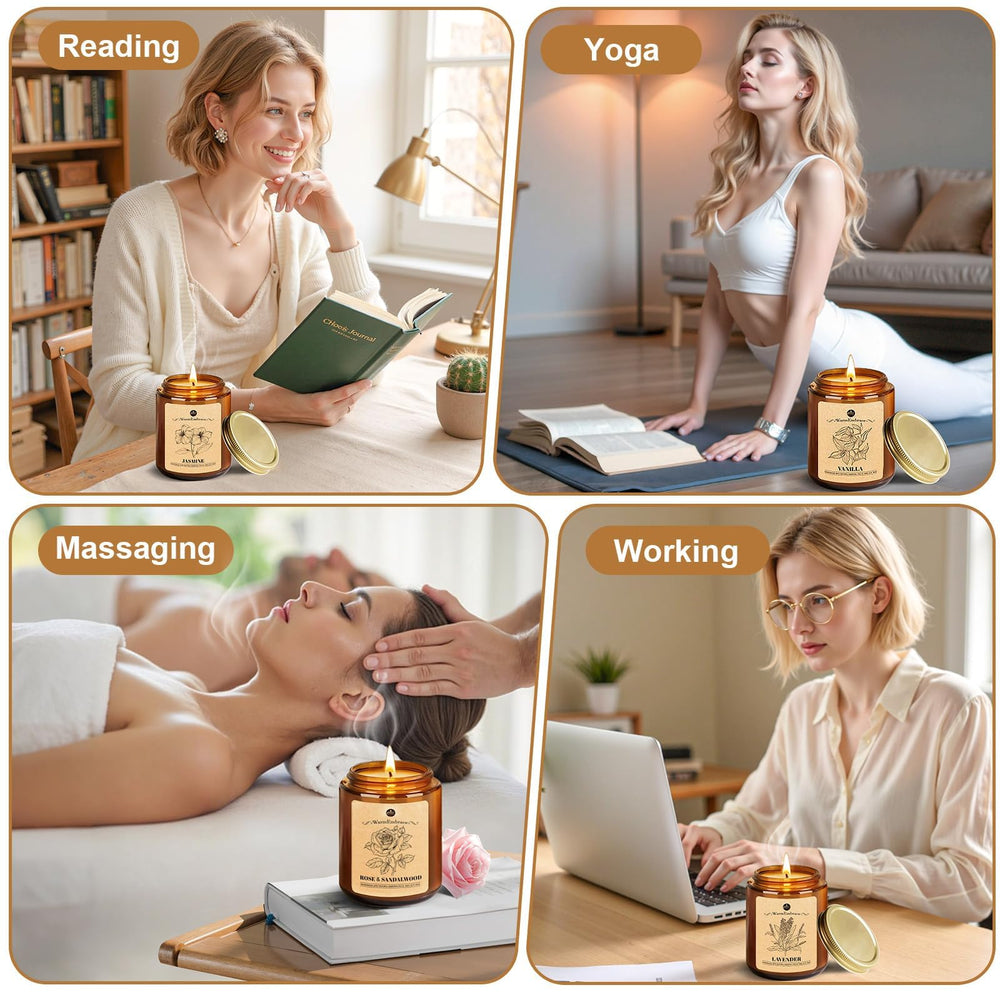 WarmEmbrace candle with 160 hours burn time for extended ambiance.