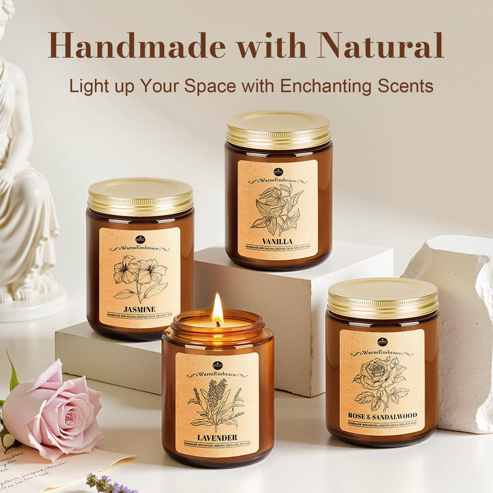 WarmEmbrace gift-ready candle pack with Kraft packaging.