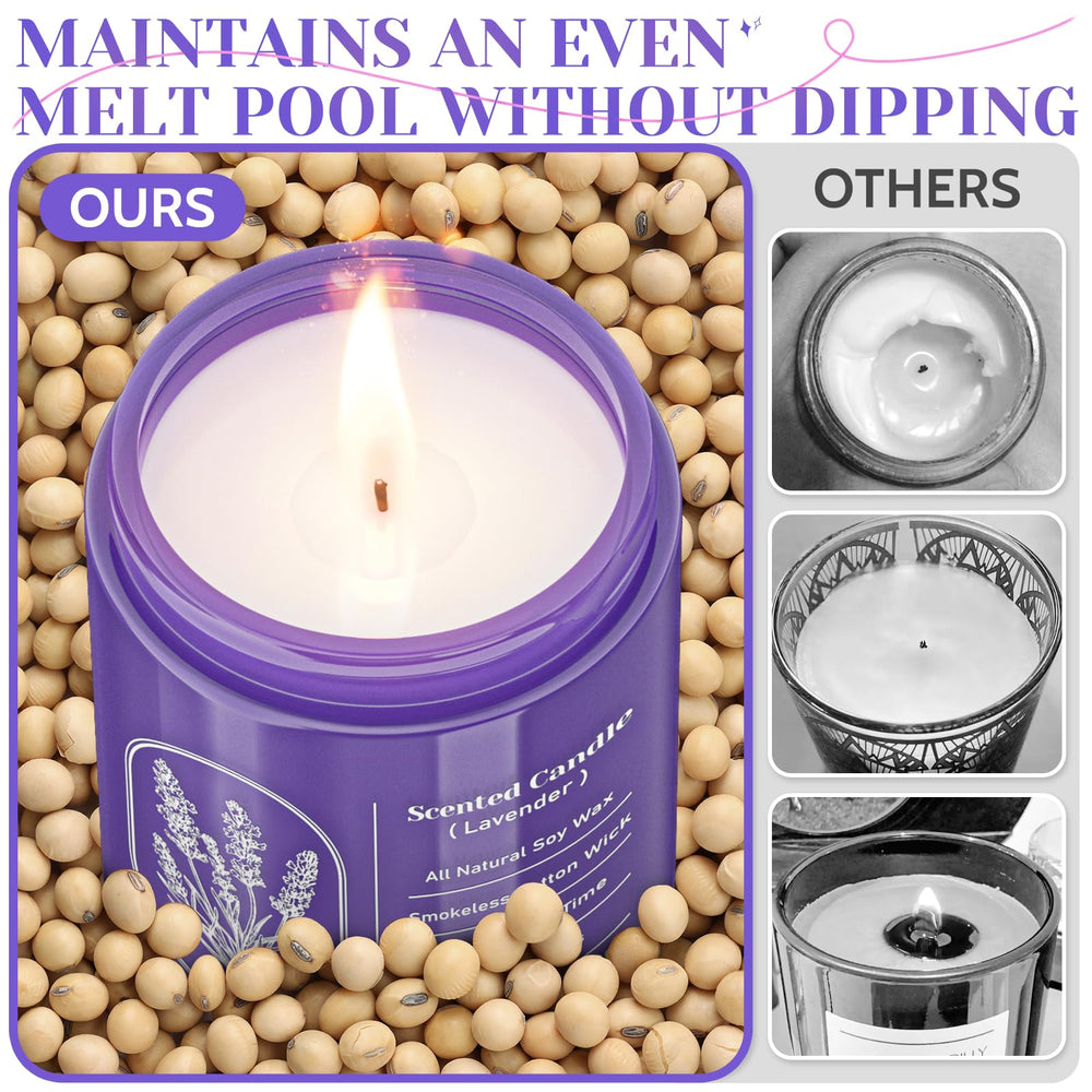 WarmEmbrace lavender candle gift packaging ideal for birthdays or holidays.
