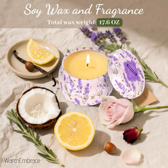 WarmEmbrace lemon candle jar provides bright uplifting aroma for any room.