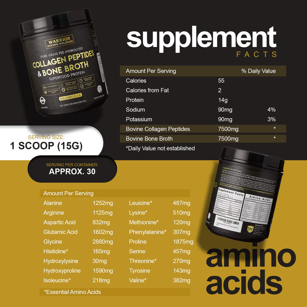 Warrior Strong Wellness powder shown in a kitchen for versatile use