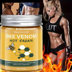 Applying Water Ice Levin Bee Venom Hot Sweat Cream to the arm before training.