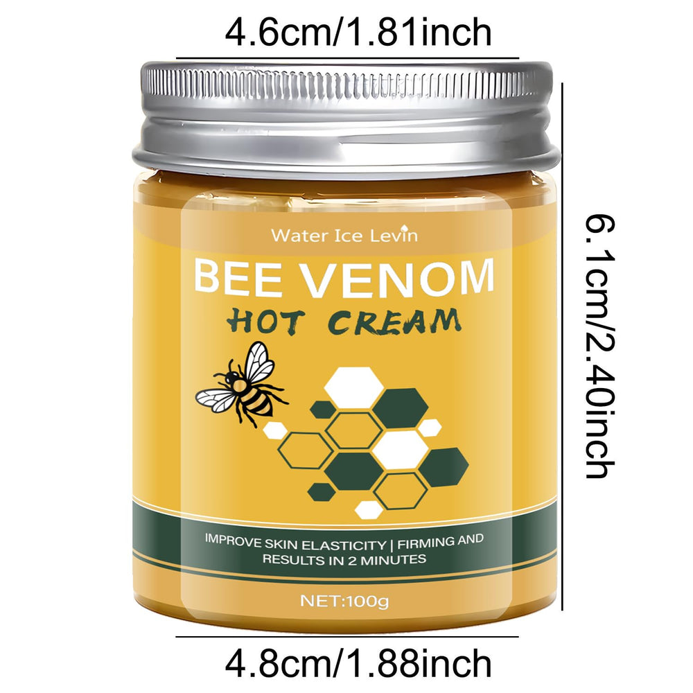 Water Ice Levin Bee Venom Hot Sweat Cream moisturizes skin during routine.