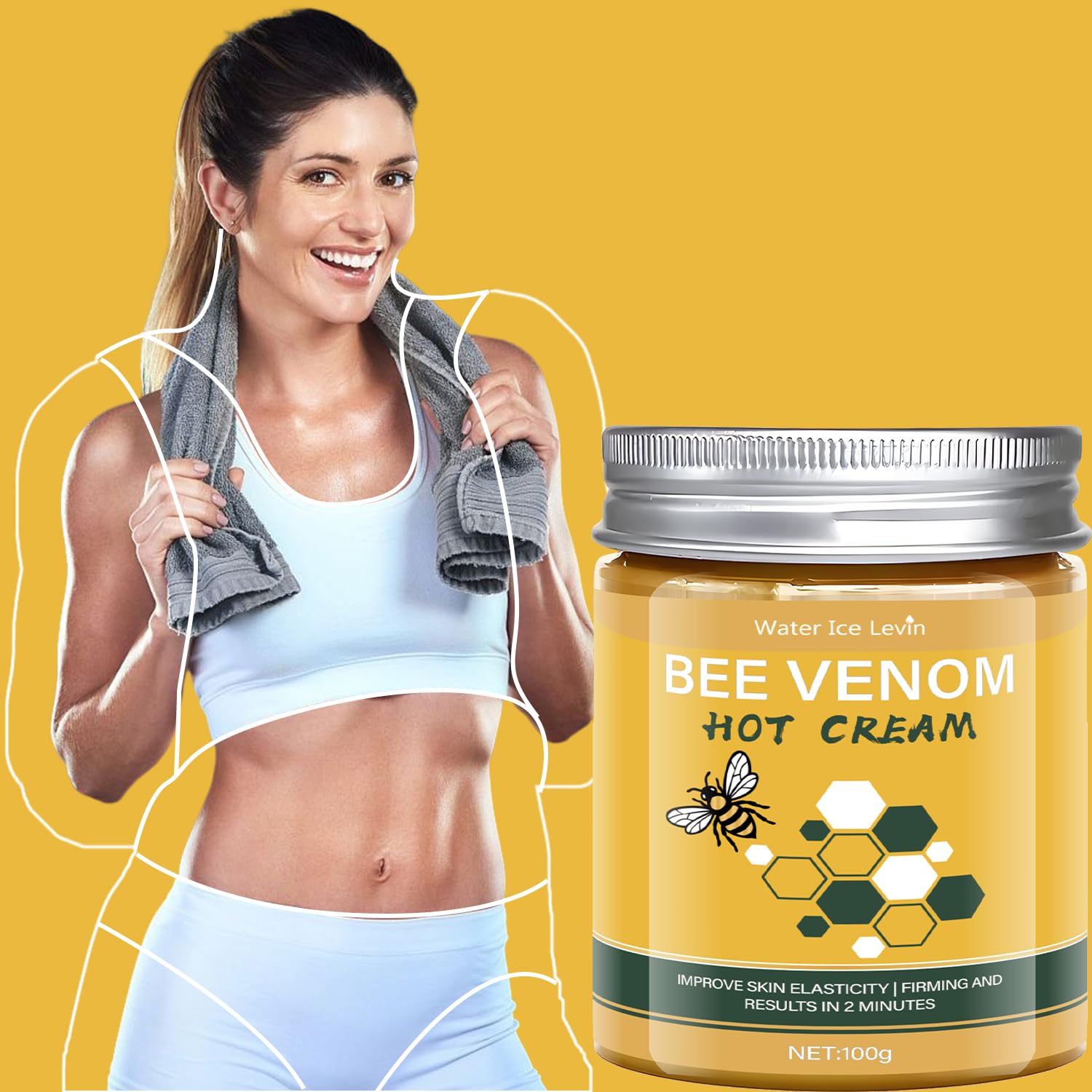 Sleek Water Ice Levin Bee Venom Hot Sweat Cream packaging and label.
