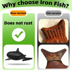 Watstion Killer Whale iron fish in pot shows boiling infusion with acidic ingredients.
