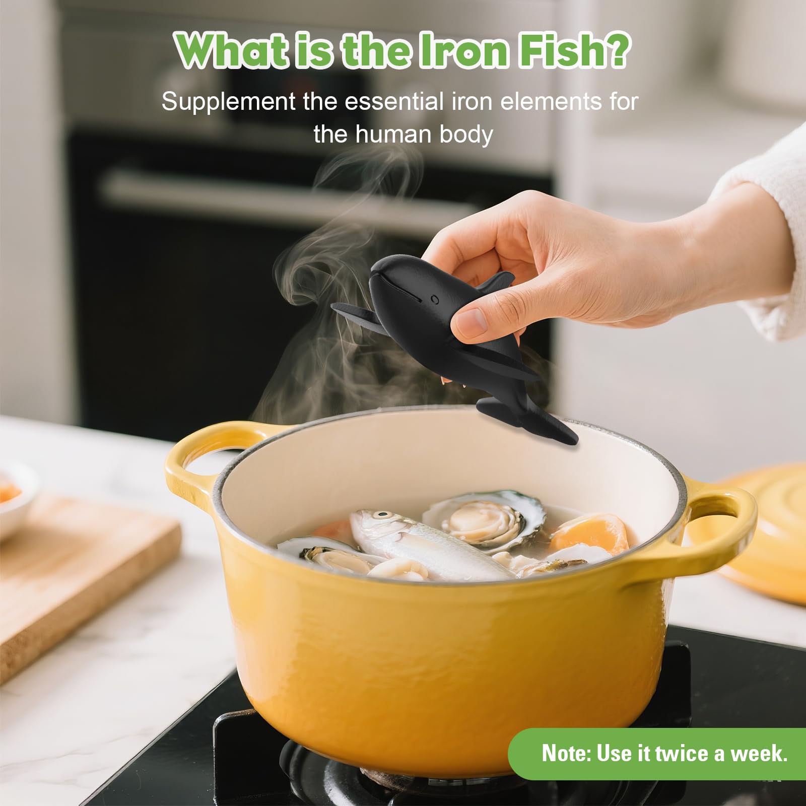 Watstion Killer Whale iron fish usage in daily cooking demonstrates simplicity.