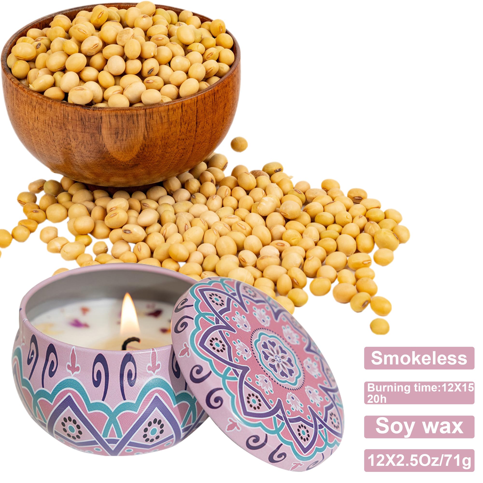 Portable WAURCSY candles in a gift-ready package for travel.