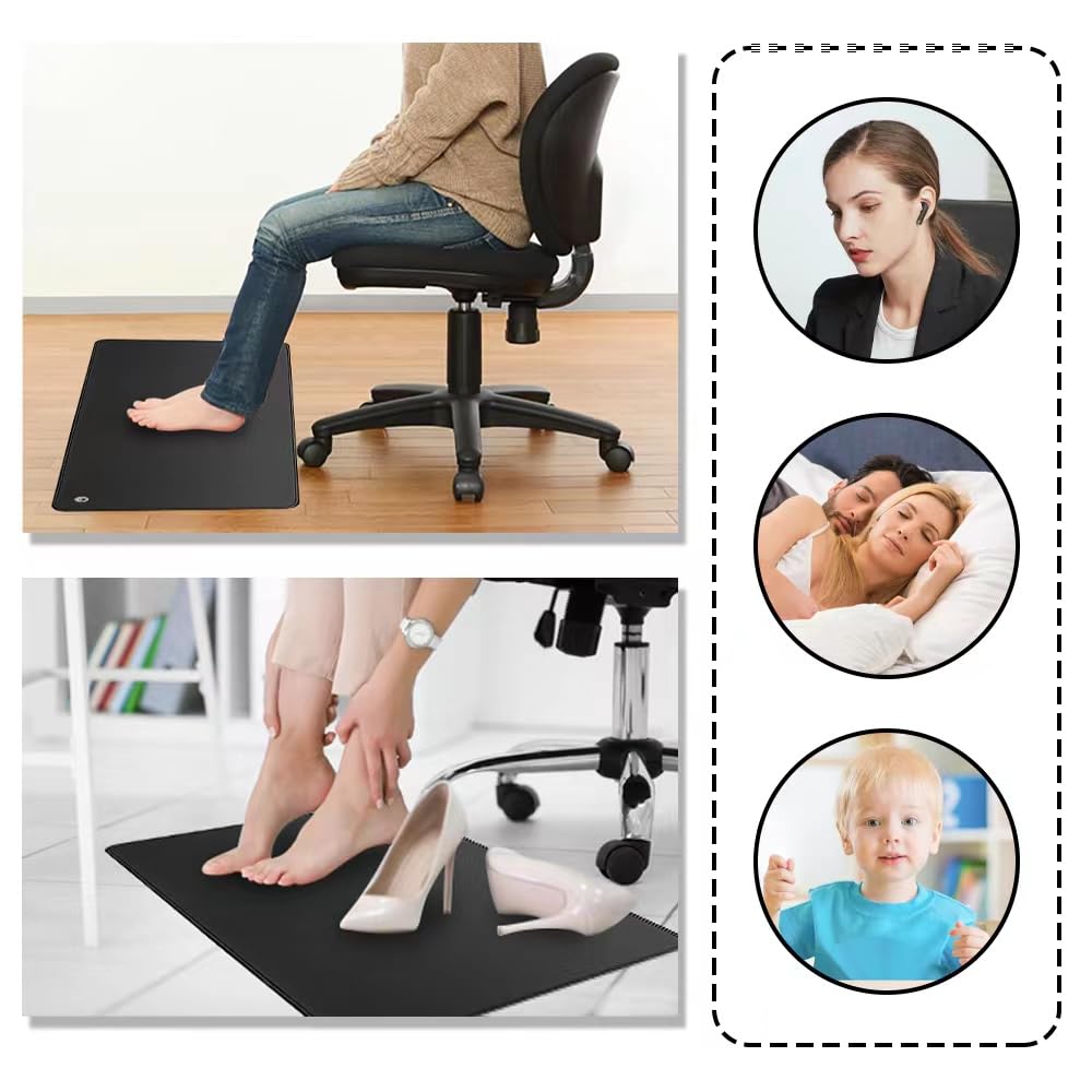 WAUZOBLE Grounding Mat in use on the floor for daily grounding sessions.