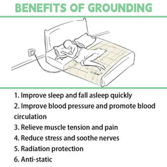 WAUZOBLE grounding sheet worn by a person sleeping for restorative comfort.
