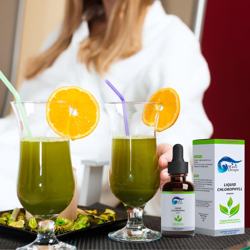 Wave Drops Clorophyll in juice for greens mix
