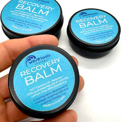 Wavetools Therapy 1-ounce tin used for massage routine.