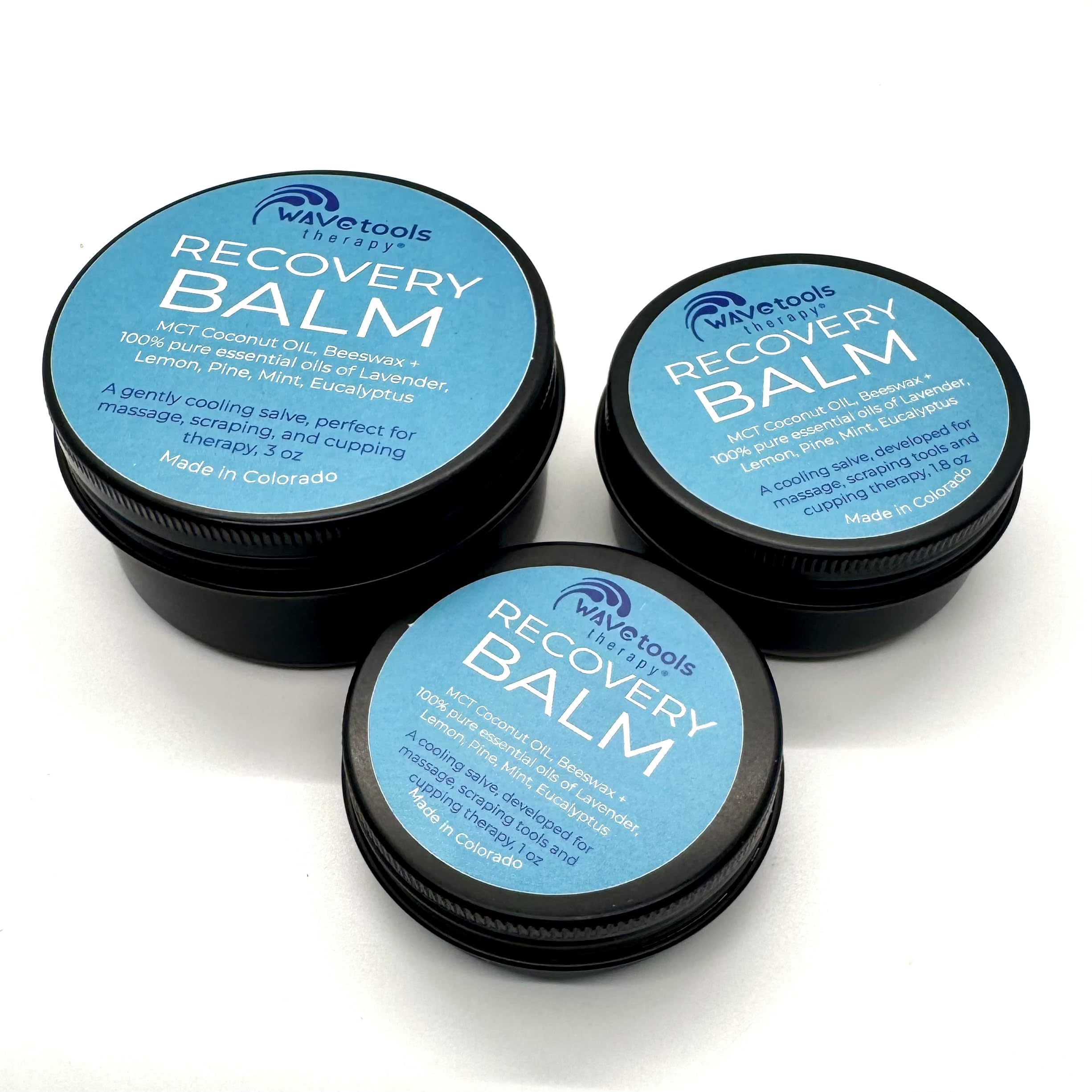 Wavetools Therapy all-natural balm label signaling small-batch quality.
