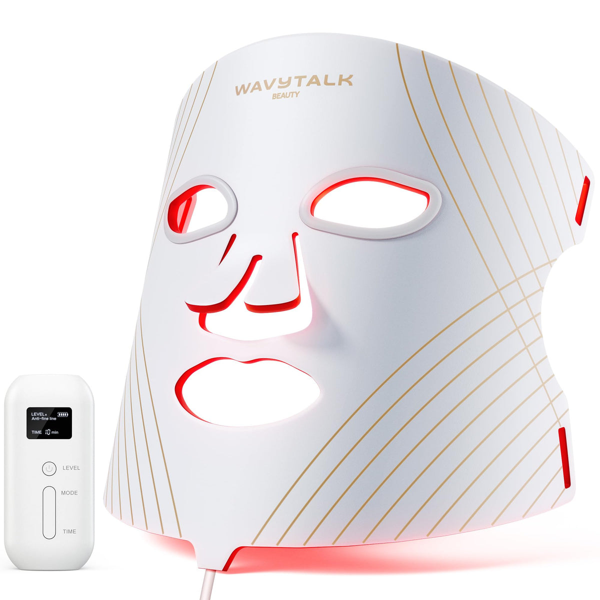 Wavytalk Glow Time Mask LED beads close-up for even light delivery
