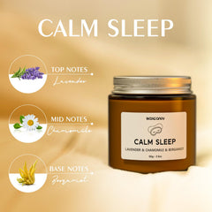 Waxcanpy Deep Sleep candle jar blends lavender and chamomile for deeper relaxation.