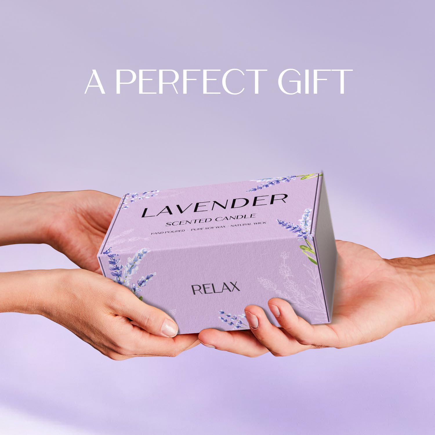 Waxcanpy lavender candle gift pack ideal for birthdays or holidays.