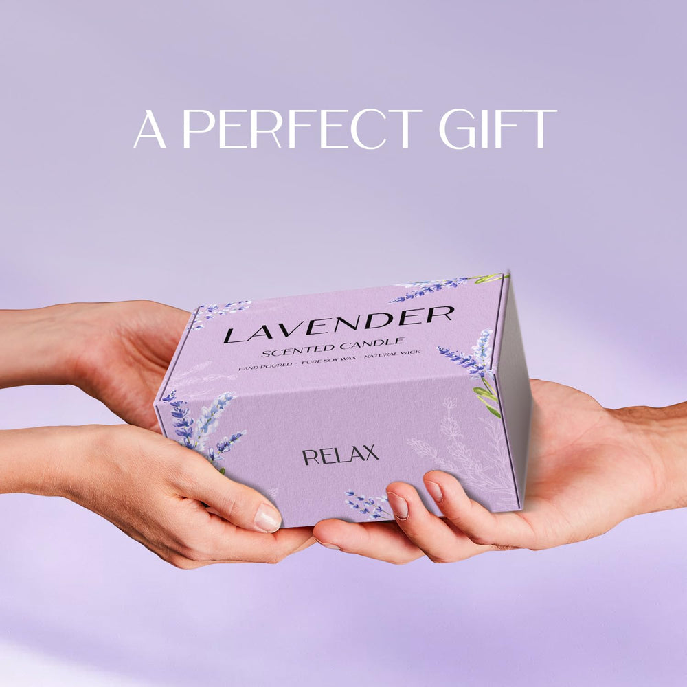 Waxcanpy lavender candle gift pack ideal for birthdays or holidays.