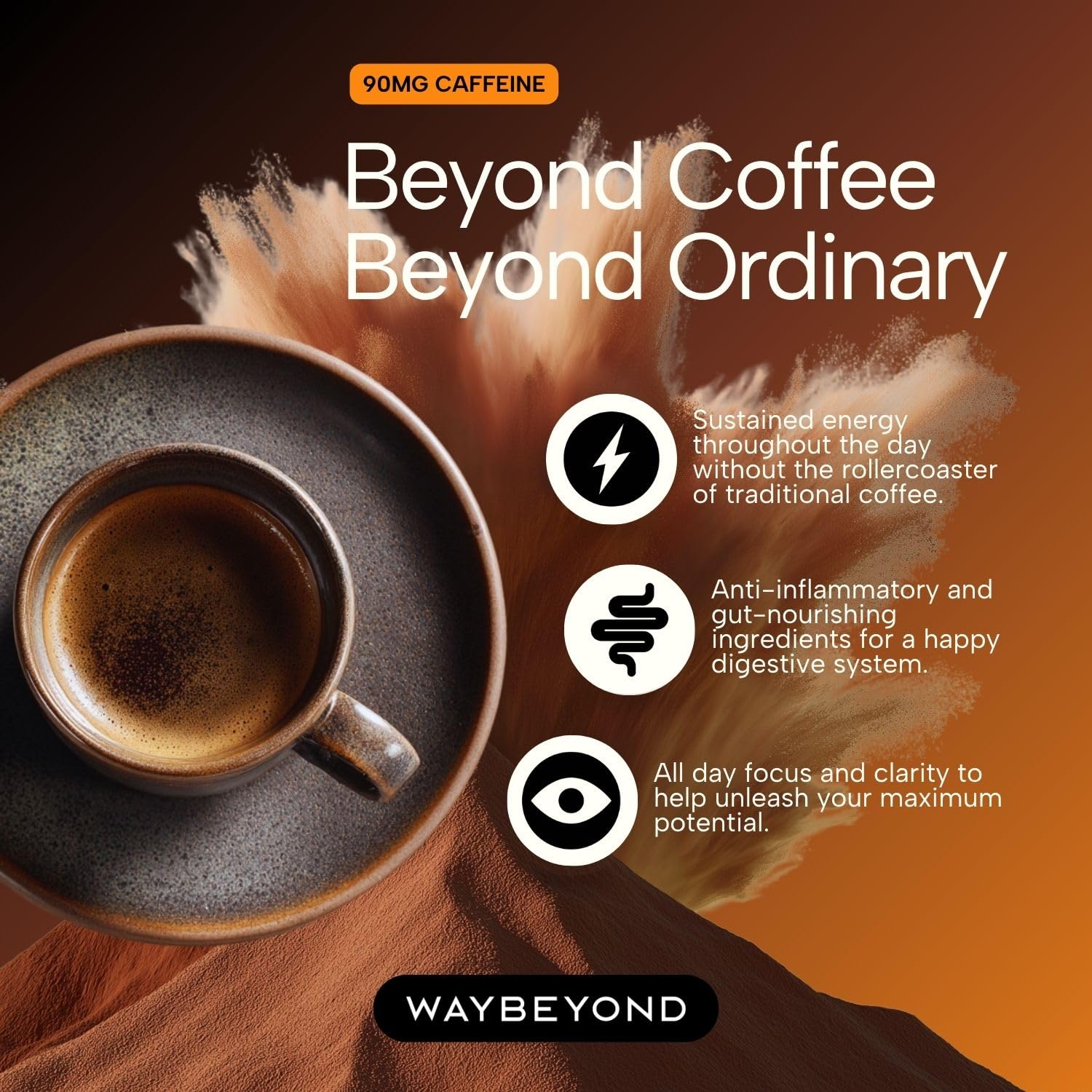 TURMERIC CINNAMON CHAGA closeup from WAY BEYOND digestive notes