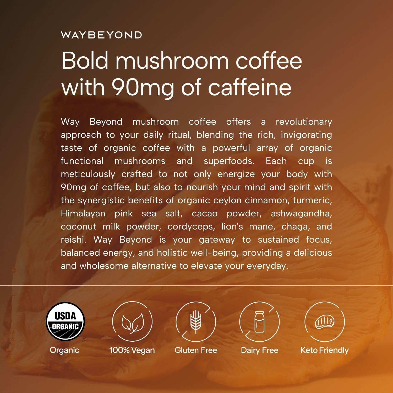 WAY BEYOND vegan dairy-free latte mix scoop ready to stir