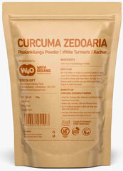 Smooth white turmeric powder texture ideal for gentle skin care.