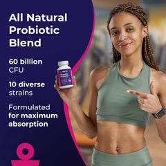 Waylo Probiotics 60B CFU label highlights potent strains