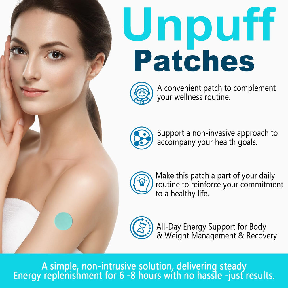 WCOVOMST Unpuff patch on arm shows discreet daily wear.
