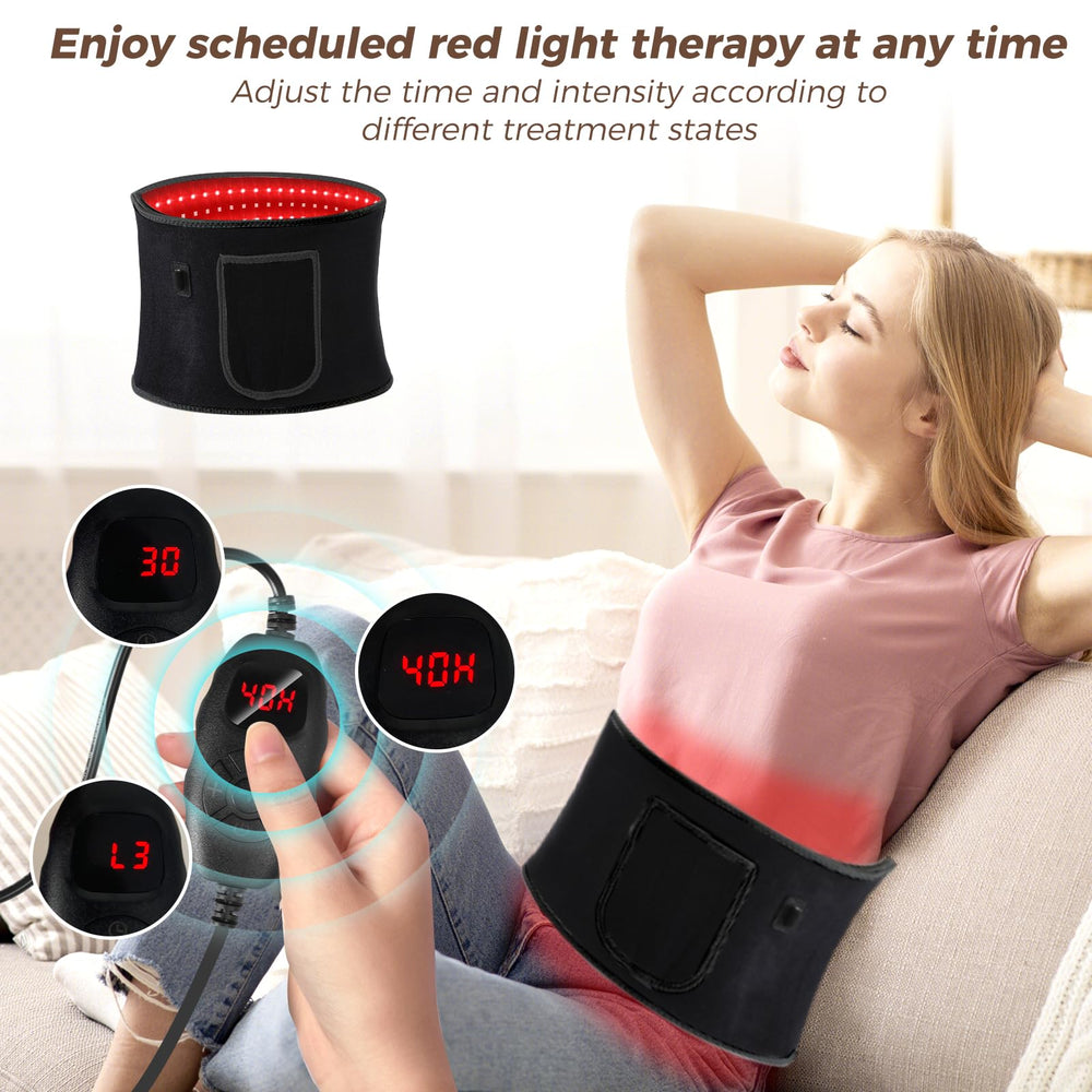WDIBUN red-light-therapy-belt-adjustable-timer allows sessions from 10 to 90 minutes.