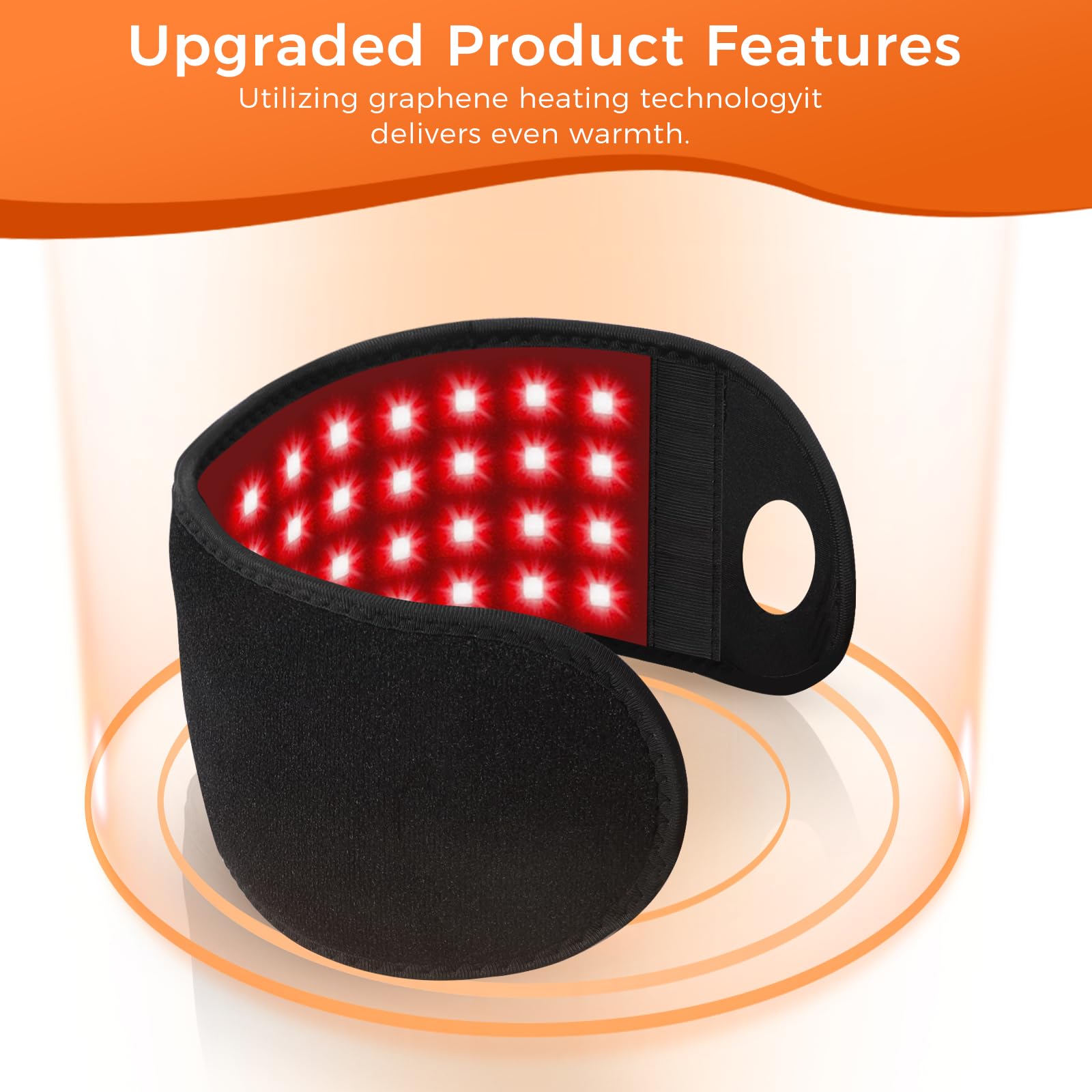 WDIBUN red light therapy belt LED array provides broad coverage with 48 LEDs